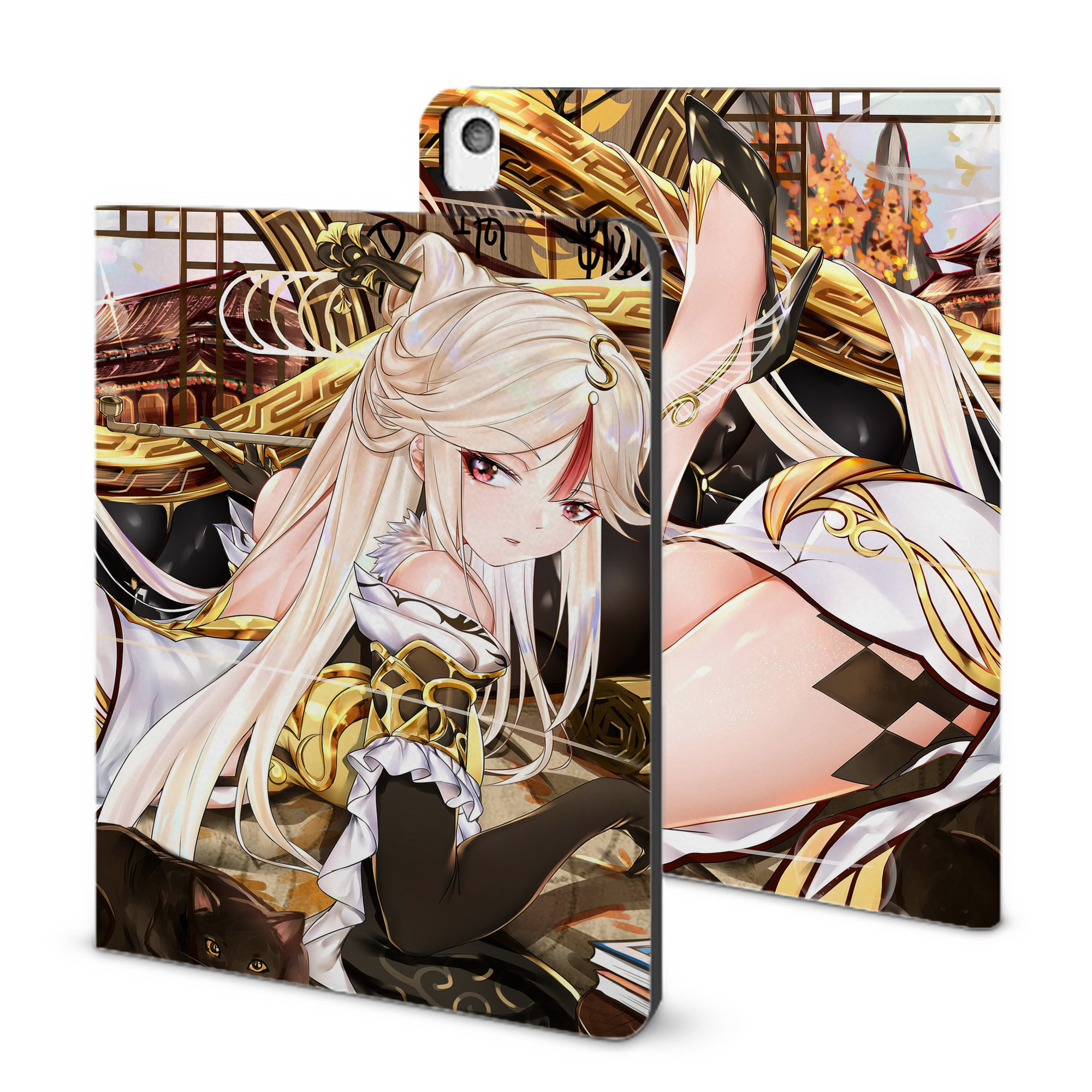 げんし神 genshin IPadケース ペンホルダー付き ブックスタイルデザイン